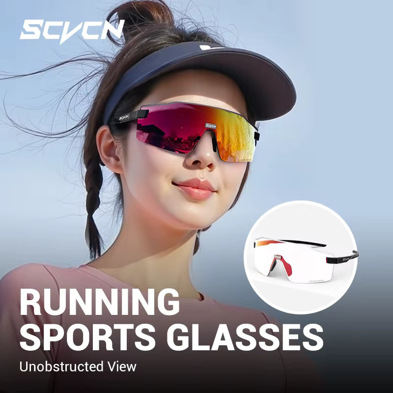 SCVCN Sportsonnenbrille, Photochrome, Vollrand, Unisex, TR90 - Bild 2