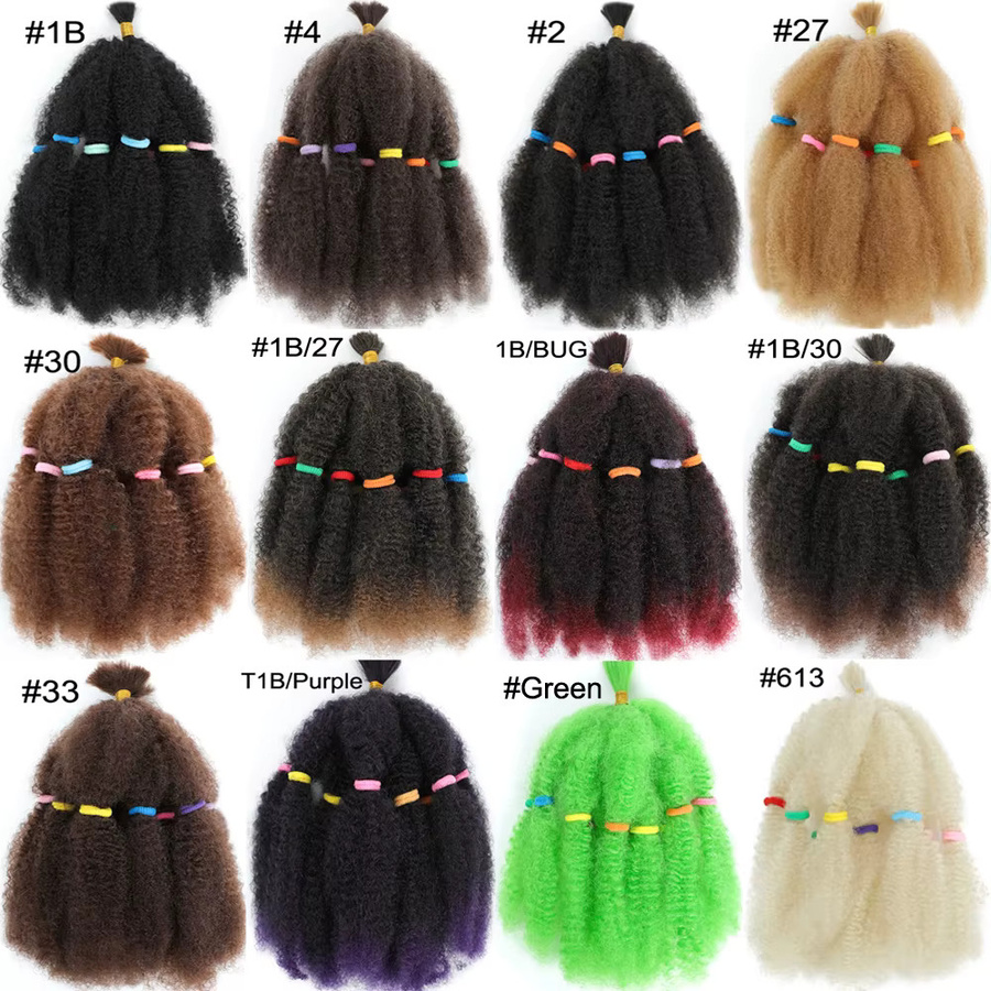 Afro Pervers Marley Twists Synthetisches Flechthaar, 12 Zoll, Ombre - Bild 3