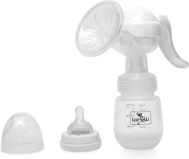 Lorelli manuelle Milchpumpe Assistant mit 180 ml Flasche in Weiß - Bild 1