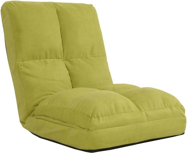 MCW Bodensessel MCW-N45 Schlafsessel Klappsessel aus Samt in Grün mit Stahlrahmen - Bild 2