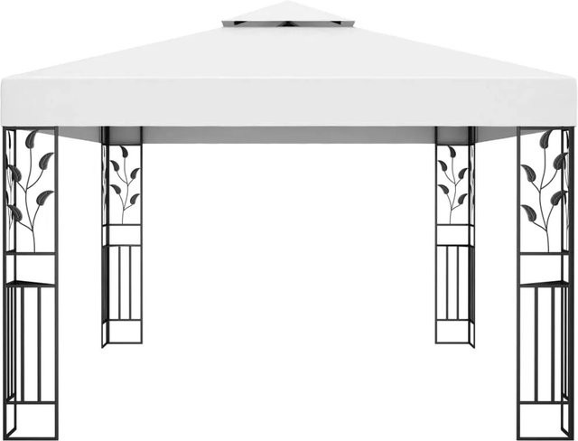 vidaXL Pavillon mit Doppeldach in Weiß, B/T: 4 x 3 m - Bild 1