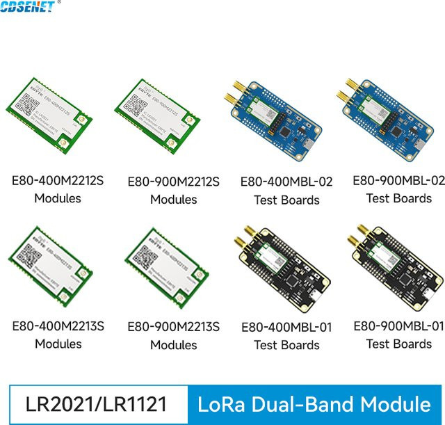 CDSENET E80 LoRa RF SMD SPI Modul mit TCXO für 433MHz/868MHz/915MHz, 2.4G WIFI, Zigbee und BLE in Grün - Bild 1