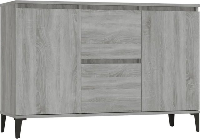vidaXL Sideboard Grau Sonoma aus Holzwerkstoff und Metall, B/T/H: 102 x 35 x 70 cm - Bild 1