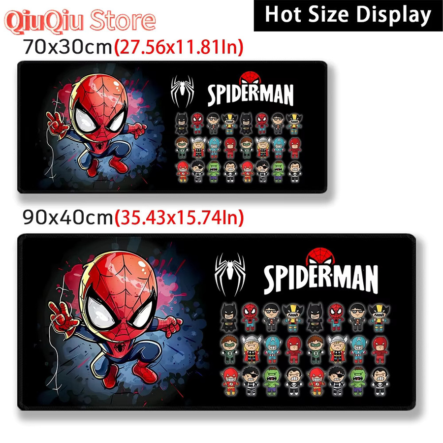 Potdemiel Gaming Mauspad Spider Man Schwarz Multicolour Großes Mauspad als Schreibtischunterlage - Bild 2