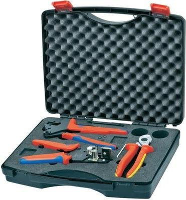 Knipex 97 91 01 Techniker Werkzeugset für Photovoltaik im Koffer, 3-teilig, Schwarz - Bild 3