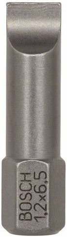 Bosch Schrauberbit Schlitz-Bit Extra-Hart, S 1,2 x 6,5 mm, 25 Stück, Silber - Bild 1