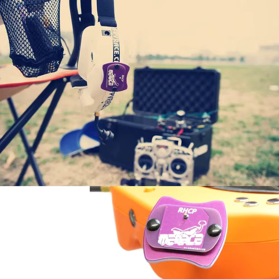 MenaceRC Pico Patch 5.8GHz RHCP SMA FPV Empfänger Patch-Antenne mit 9.4 dBi Verstärkung in Lila für Drohnenrennen und Langstrecken-Flüge - Bild 4