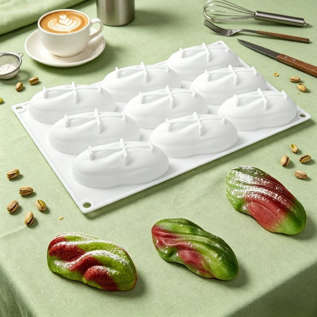 SHENHONG Silikon-Backform mit Pistazien-Design für Schokolade, Mousse oder Seife - Bild 1