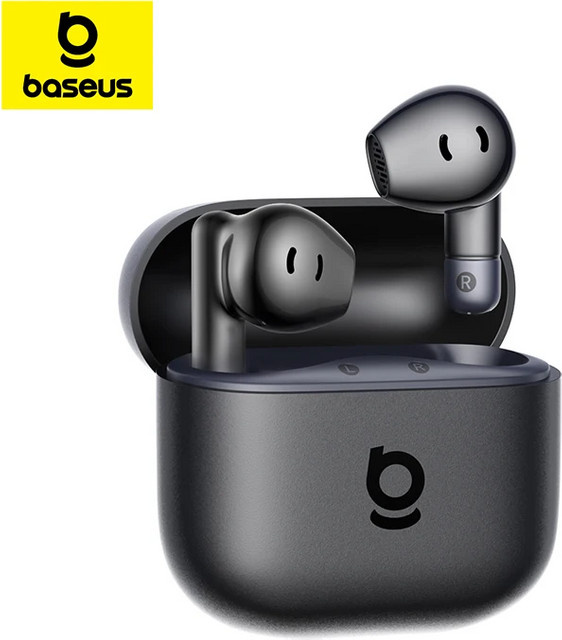Baseus Bass BS2 Lite Bluetooth 6.0 Semi-in-Ear Kopfhörer mit 2 Mikrofonen, AI ENC, 40h Spielzeit und IP55 Schutz in Schwarz oder Orange - Bild 1