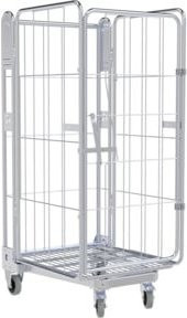 HMH nestainer Metallcontainer 1450 ME aus Stahl, galvanisch blau verzinkt, B: 73 cm, H: 84,5 cm - Bild 1
