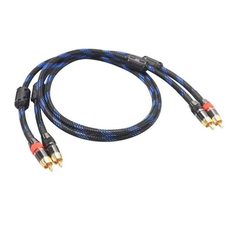 HIFIDIY LIVE Hi-Fi RCA-Audiokabel 2RCA-2RCA Paar in Schwarz und Blau mit 4N OFC Leitern und unabhängiger Abschirmung - Bild 6