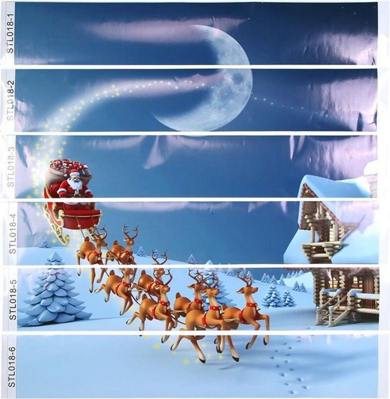 6er Set Weihnachts Aufkleber für Treppen Boden und Wand von OutsideWorld in Mehrfarbig aus Kunststoff - Bild 1