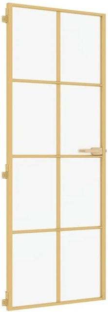 vidaXL Innentür modern aus Hartglas und Aluminium in Gold, B: 76 cm, H: 201,5 cm - Bild 1