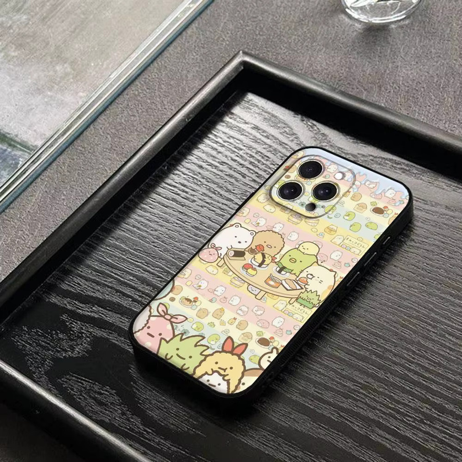 Sumikko Gurashi Handyhülle aus schwarzem Silikon für iPhone 17 16 15 14 13 12 11 Pro Max Mini X Xs XR - Bild 3
