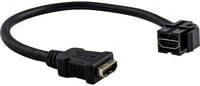 Merten HDMI Keystone-Modul mit Kabelpeitsche Schwarz MEG4583-0002 - Bild 1