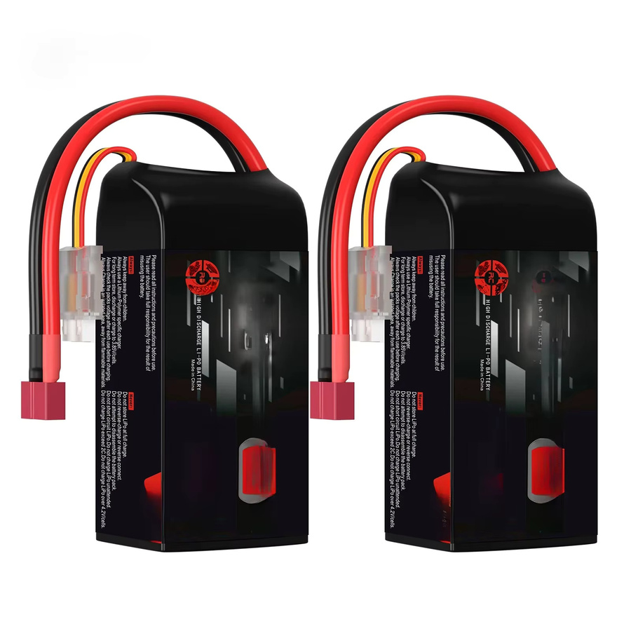 2er-Set HOOVO LiPo Akku 3S 11,1 V mit 2200 mAh und 50C, Softcase Kurze Batterie mit T-Stecker für RC Auto, Hubschrauber und Flugzeug, Schwarz - Bild 6