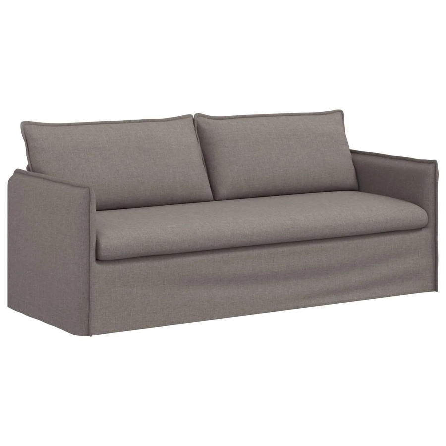 vidaXL Sofa in Taupe mit Stoffbezug, Breite: 196 cm, Tiefe: 82 cm, Höhe: 85 cm - Bild 2