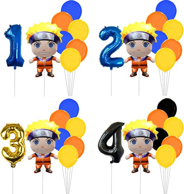 Bandai Naruto Folienballons Set für Geburtstag und Party Dekoration in Mehrfarbig - Bild 1