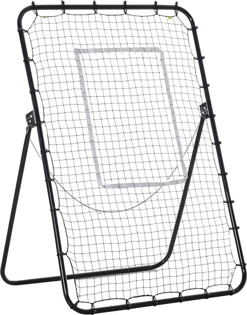 HOMCOM Fußball Rebounder, Schwarz, Metall - Bild 1