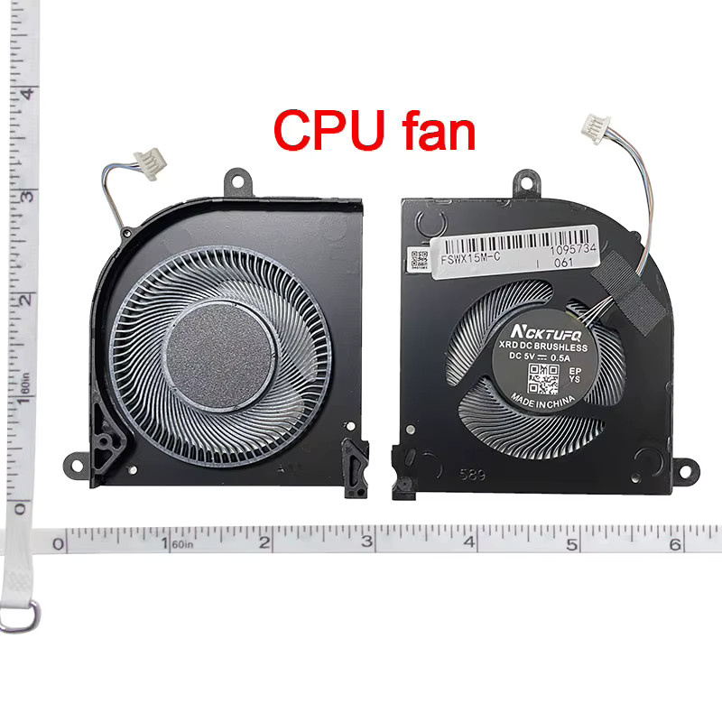 MSI Stealth 15M CPU und GPU Lüfter Set in Schwarz für Modelle A11SEK A11UEK MS-15B1 1562 1563 B12UE 12th BS5405HS-U5X BS5405HS-U5Y DC 5V 1A - Bild 2