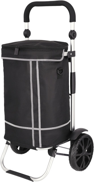 SILVERCREST Einkaufstrolley mit höhenverstellbarem Soft-Touch-Griff in Schwarz - Bild 1