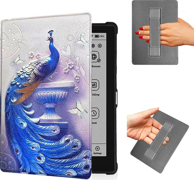 Transparente Acryl-Schutzhülle mit Handschlaufe für Onyx Boox Go 6 (6 Zoll, 2024) in Blau - Bild 1