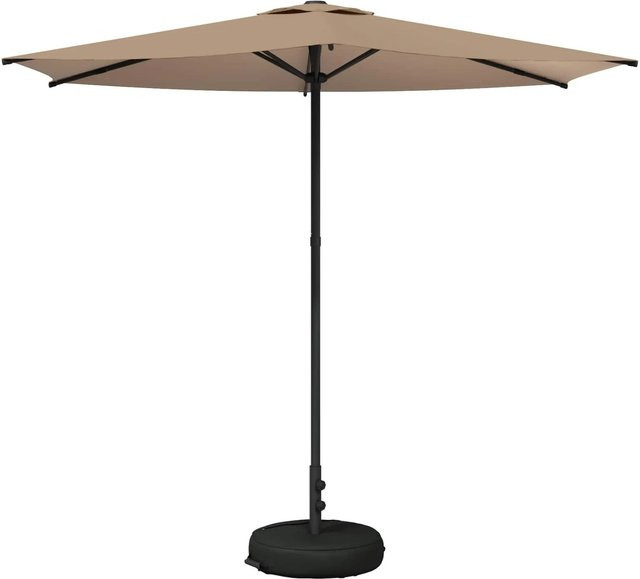 vidaXL Garten-Sonnenschirm mit Fuß, rechteckig, Farbe: Beige, Material: Polyester und Stahl, B/T/H: 270 x 270 x 228 cm - Bild 1