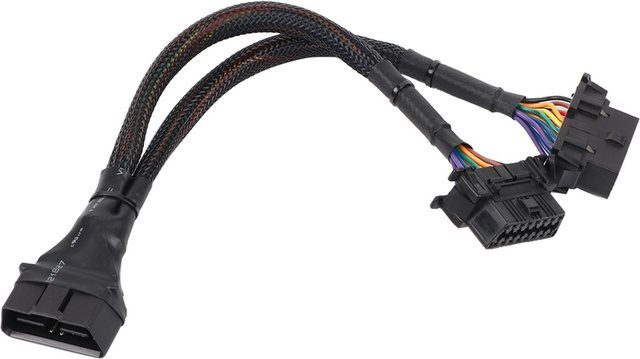 VehicleKit OBD Adapter Splitter 1 zu 2 Y-Kabel Verlängerung für Auto Diagnose Scan Tool in Schwarz - Bild 1