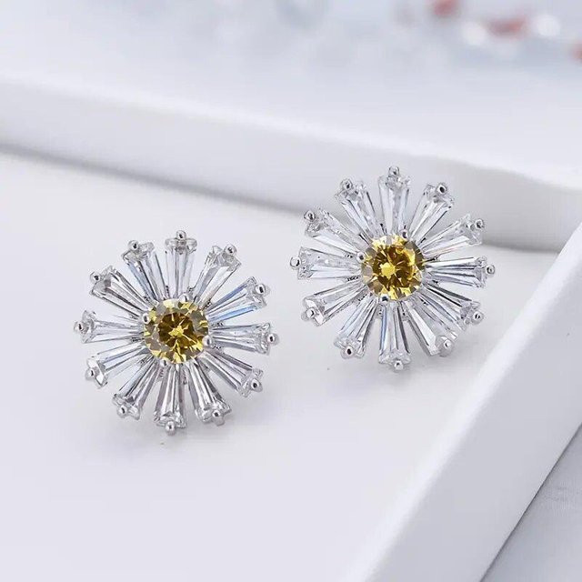 BELLA BOX Ohrringe, Blume, Platin, Unisex - Bild 1
