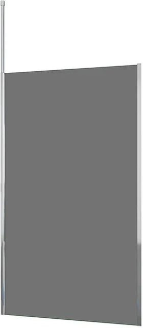 Duschparadies Walk In Duschabtrennung aus Grauglas mit Nano-Beschichtung und Deckenstrebe, B/H: 100 x 200 cm, Hochglanz Verchromt - Bild 1
