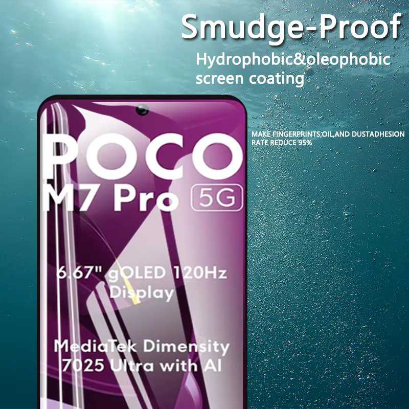 Xiaomi Poco M7 Pro 5G Panzerglas Displayschutz aus gehärtetem Glas mit 9H Härtegrad in Transparent - Bild 3