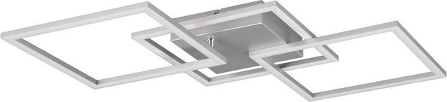 Reality LED-Deckenleuchte Trail in Titanfarbig aus Metall, B/T/H: 53 x 53 x 7 cm - Bild 1