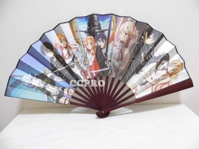 CHIC STUDIO Sword Art Online Bambus-Faltfächer Anime Kostüm-Requisit 33cm - Bild 1