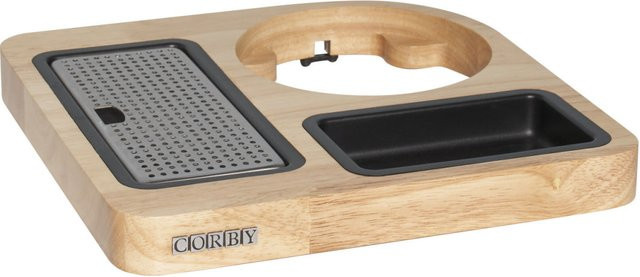Corby Canterbury Kompaktes Willkommenstablett aus Holz in Hellbraun mit Anti-Slip-Funktion B: 0,23 cm, H: 3 cm - Bild 1