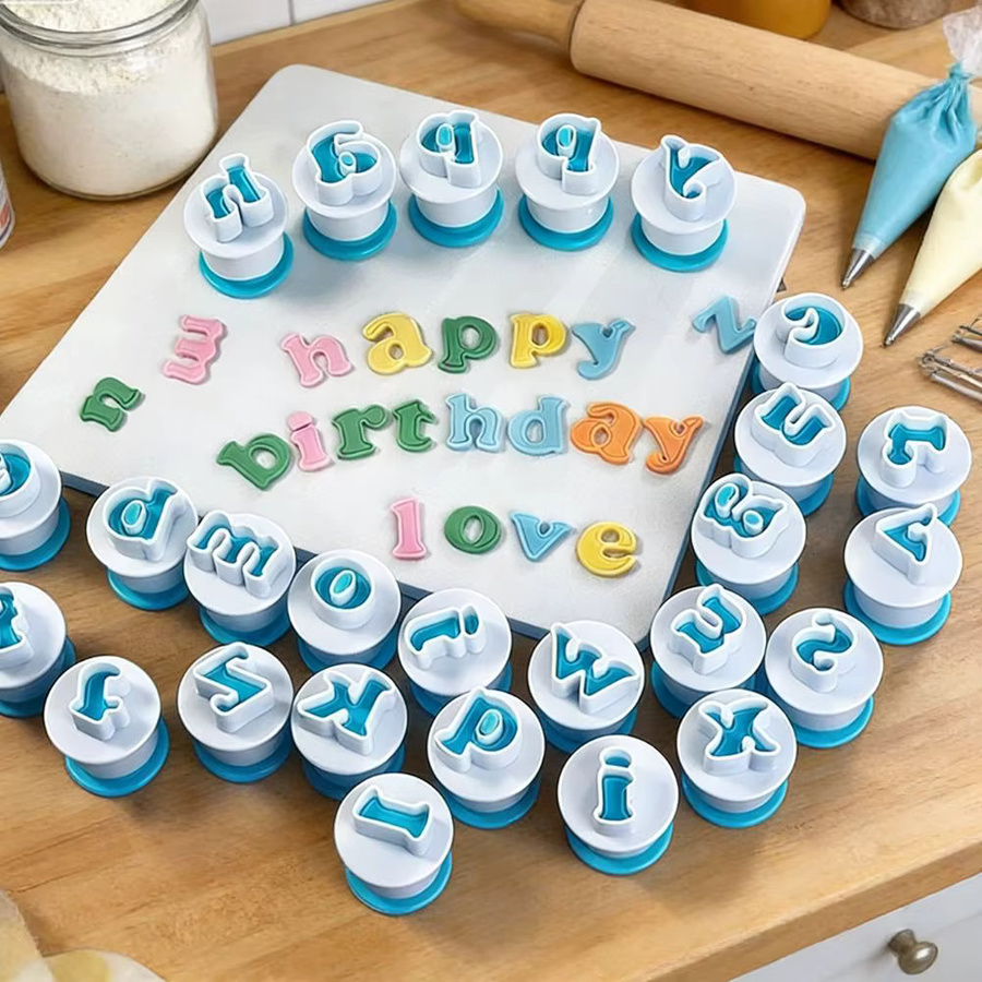 26-teiliges Set Ausstechformen für Groß- und Kleinbuchstaben von YMY aus Kunststoff für Kekse, Fondant und Kuchendekoration - Bild 2
