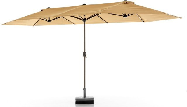 Solax-Sunshine XXL-Oval-Sonnenschirm aus Polyester in Beige mit B/T: 460 x 270 cm - Bild 1