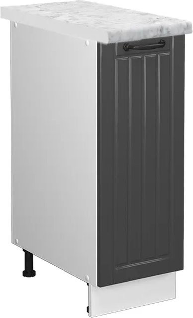 Vicco Apothekerschrank Fame-Line in Anthrazit und Weiß im Landhausstil mit Marmor-Optik, B/T/H: 30 x 60 x 82 cm - Bild 1
