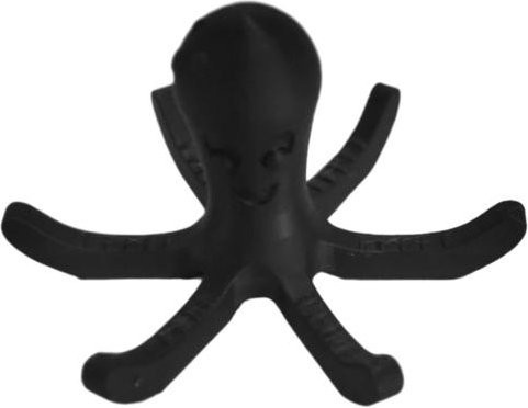 Oktopus Flaschentrocknerständer aus Kunststoff in Schwarz als 3D-gedruckter Abtropfständer für Tassen, Flaschen und Becher - Bild 1