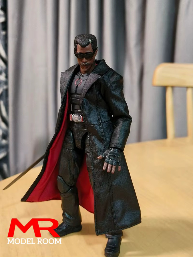 Mezco Notaman Mezco Soldat Actionfigur-Körper, schwarzer langer Ledermantel, Stoff-Windjacke, Zubehör, Maßstab 1:12 - Bild 2