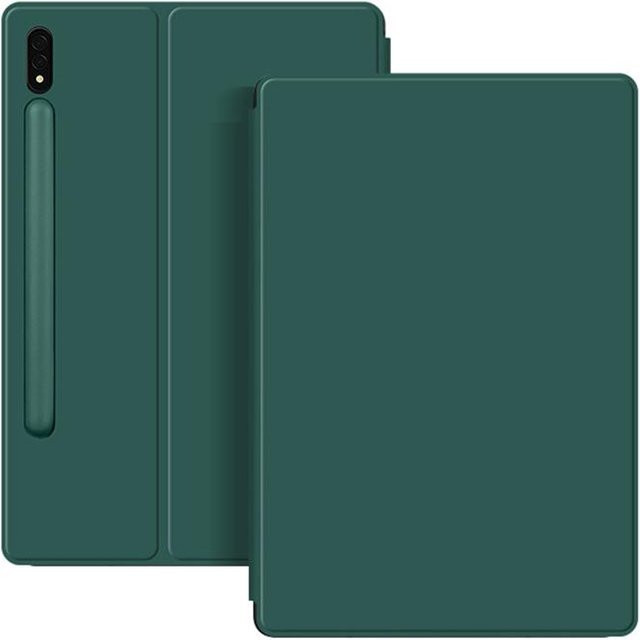 Magnetische Tablet-Hülle für Samsung Galaxy Tab S8 S9 S10 Ultra S7 Plus FE in Grün mit Stifthalter - Bild 1