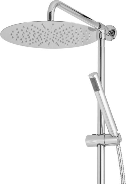 PaulGurkes Aufputz Duschsystem mit Regendusche und Handbrause in Chrom, Durchmesser: 30 cm - Bild 1