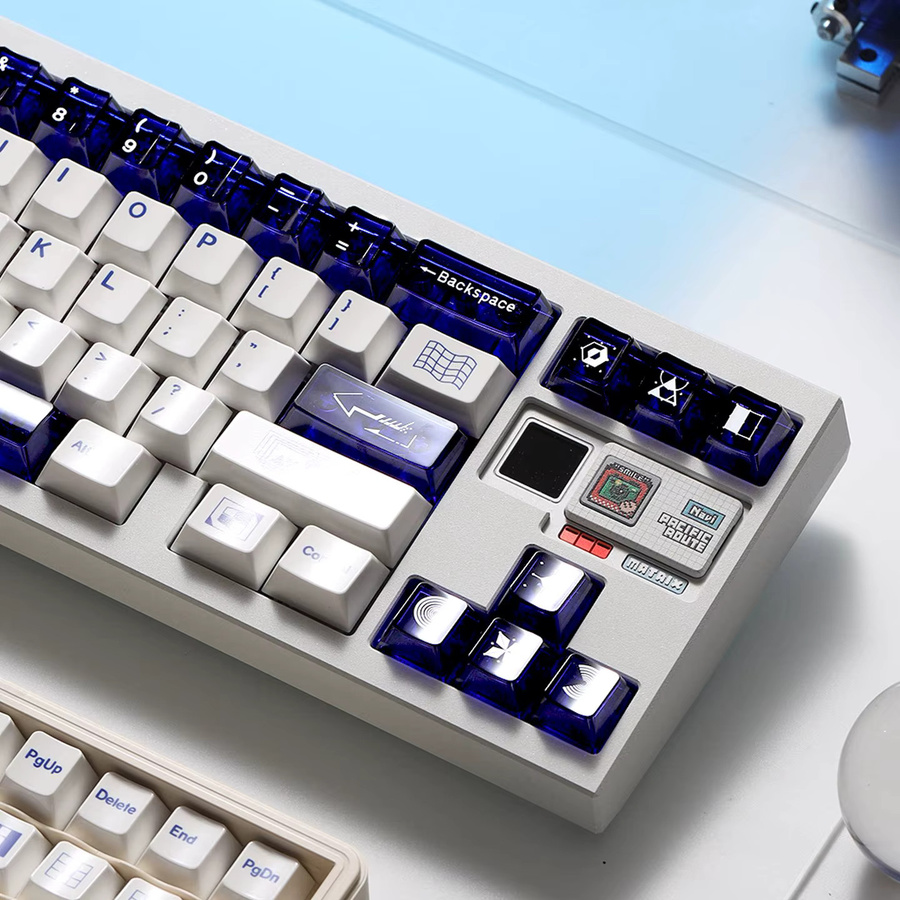 Venit Keys Geometrische Tastenkappen in Weiß, Cherry Profile aus PC-PBT für mechanische MX-Tastaturen - Bild 2