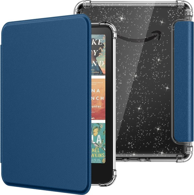 Dadanism Ultra Clear Glitter TPU Schutzhülle für Kindle Paperwhite 12. Generation 2024 (7 Zoll) mit Auto Sleep Wake Funktion in Schwarz - Bild 1
