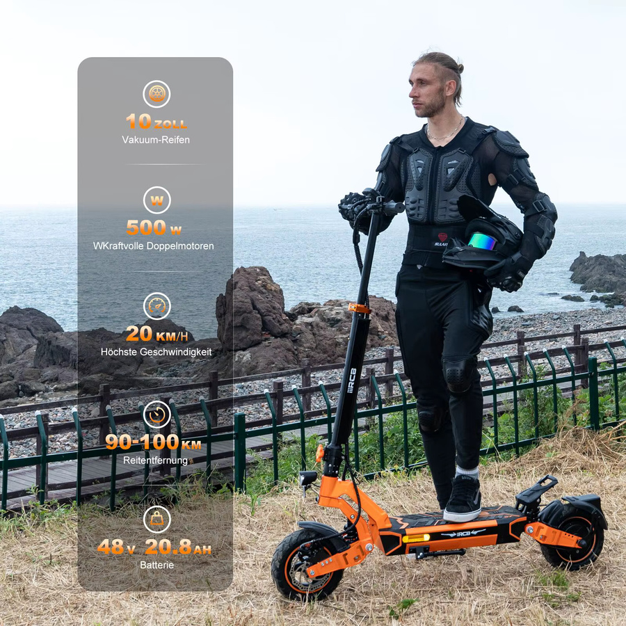 RCB KIDS D7 Pro ABE Elektroroller, klappbar, mit 10 Zoll Vakuumreifen - Bild 5