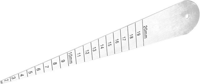 GoolRC Edelstahl Spaltlehre Fühlerlineal 116-3-4 Flanschlineal Innendurchmesserlehre 2-20mm in Silber und Weiß - Bild 1