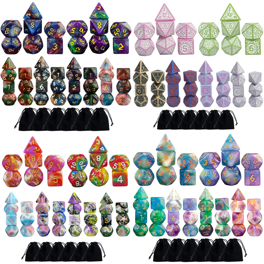Dormia DND Würfel, Spielwürfel-Set, Fantasy, 6-teiliges Set, Bunt / Mehrfarbig - Bild 1