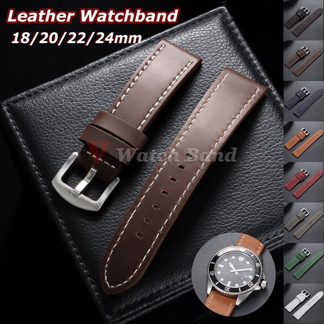 Uhrenarmband Leder, Vintage, Braun, Unisex - Bild 1