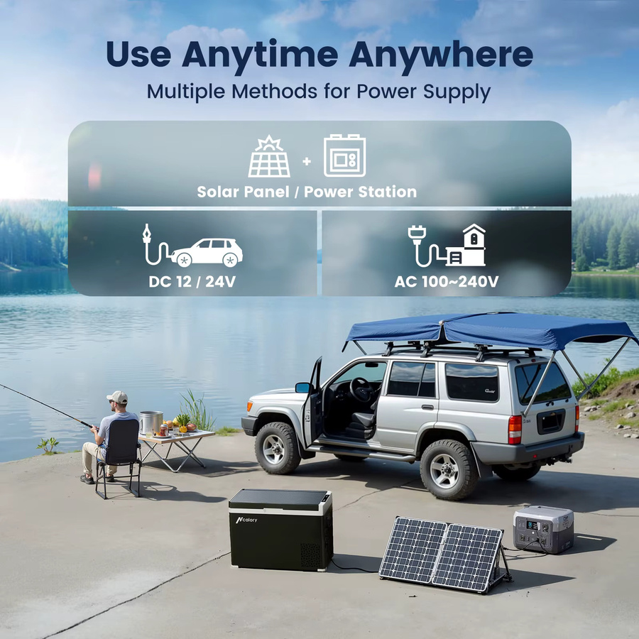 Hcalory D-Serie Kompressor Kühlbox Zweizonen Kühl-Gefriergerät für Auto und Zuhause, tragbare Kühlbox für LKW und SUV, DC12V/24V/AC230V - Bild 6