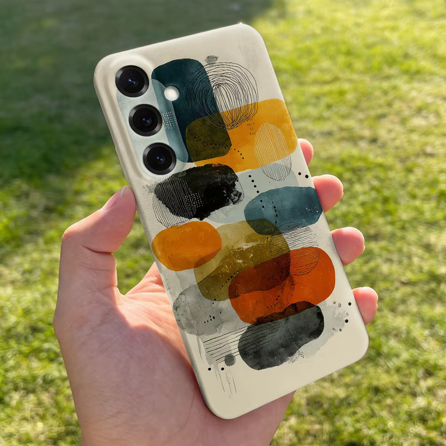 Stoßfeste Handyhülle für Samsung Galaxy S26 S25 S24 S23 S22 Plus S21 Ultra Edge S23 S24 S25 FE mit abstrakten Aquarell-Formen in Multicolour - Bild 2