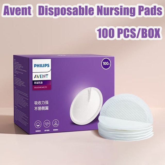 Philips Avent Einweg-Stilleinlagen und Pflaster, 100 Stück, weiß, auslaufsicher und atmungsaktiv - Bild 1